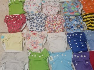 29 Cloth Diapers with Inserts + 15 Extra Inserts