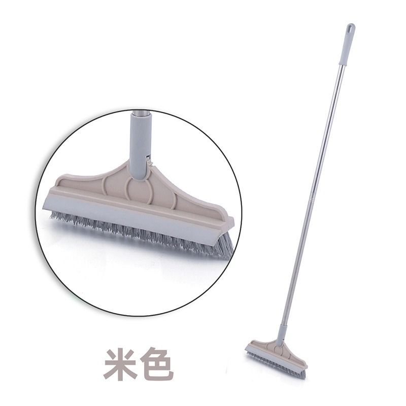 Floor Scrub Brush 2 In 1 Cleaning Long Handle Kitchen Bathroom Tools Gap  Crevice Squeegee Toilet Broom Mop For Scraping Rotating