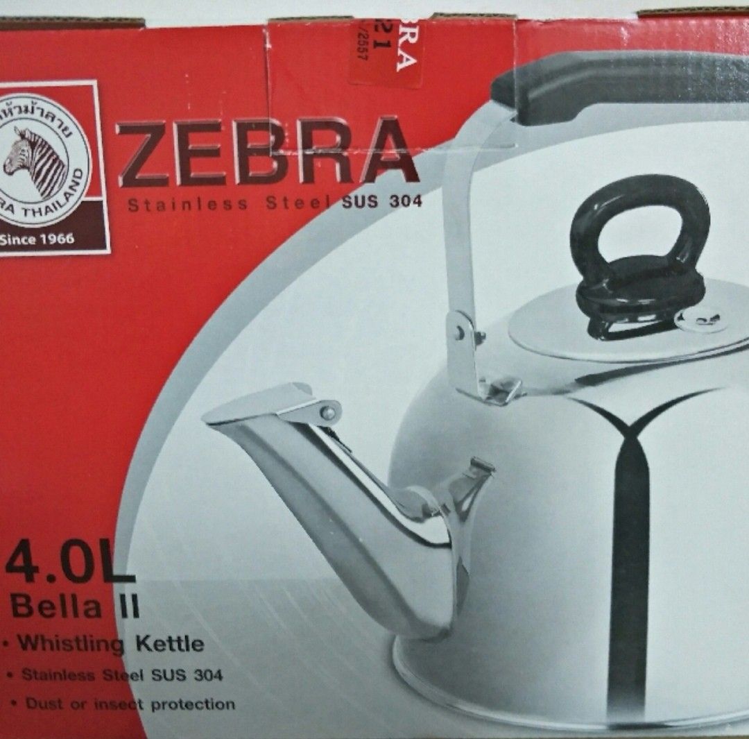 2nd hand Zebra 4L Whistling Kettle, TV & Home Appliances, Kitchen