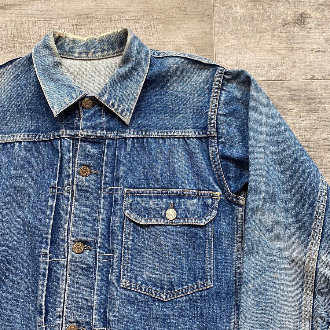 40's LEVIS 506 DENIM JACKET BUCKLE BACK ORIGINAL TYPE 1 VINTAGE ...