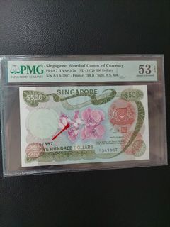 $500-orchid fully original PMG53EPQ.Gd embossing.vibrant colours.