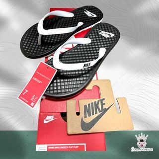 50%OFF BNEW Nike On Deck women’s flip flops black white slippers sandals slides