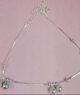 925 DOUBLE BELLS Silver Anklet