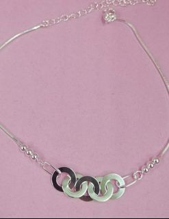925 DOUBLE CHAIN SILVER ANKLET