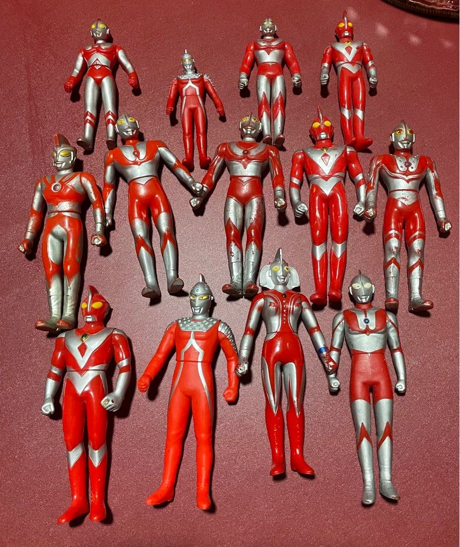 Lot De 3 Anciennes Figurines Ultraman (Ultra Man) Bandai - Série Japonaise - Occasion