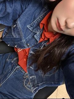 星期一古著 滑面髒橘色襯衫