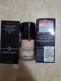 全新 Armani亞曼尼GA超持妝絲絨水慕絲粉底30ml 2號色