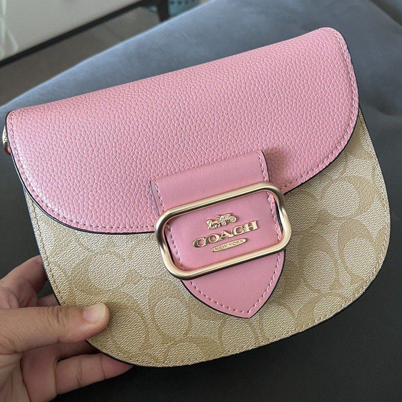 Classic COACH MORGAN SADDLE Women Monogram Lady Small Crossbody Leather Casual Shoulders Ladies Cute Sweet Sling Korean kpop Bag woman Wife Best