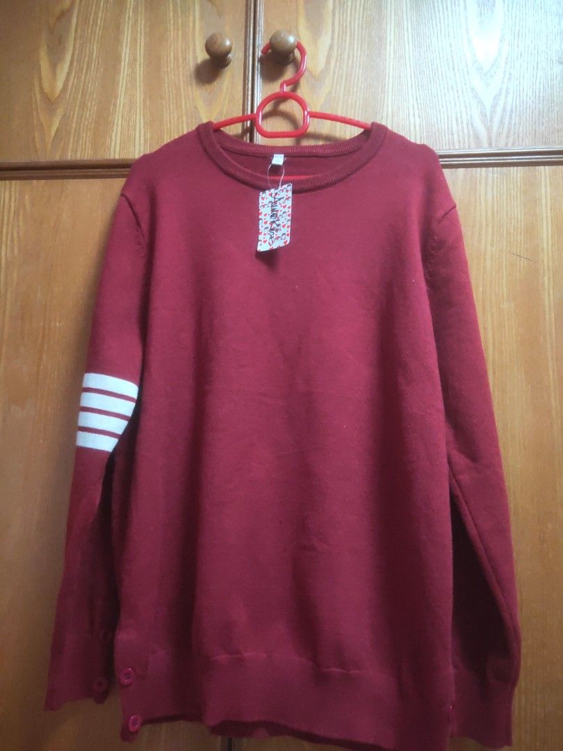 Red cotton sweater sale