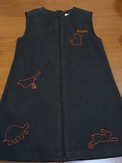 真品童裝 MOSCHINO 動物刺繡 連身背心裙 尺寸6歲(6Y) 貓咪 兔子 烏龜 鳥 企鵝 熊