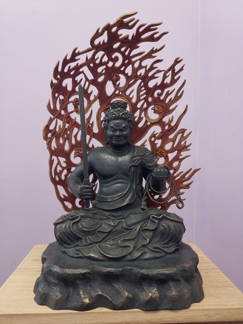 の販売銅製仏像　不動明王　高さ約21cm　0705Q5r 仏像