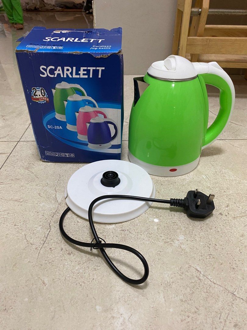 Electric kettle scarlett pemanas air ada leaking bawah kena tebuk