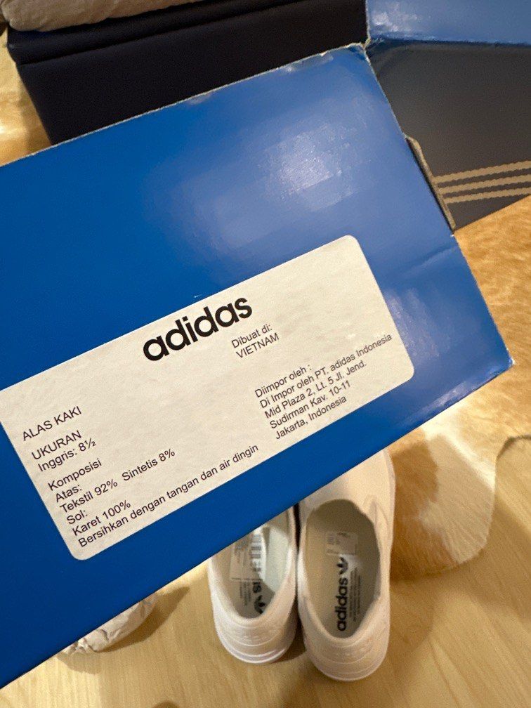 Adidas court rallye slip on UK 8 5 Fesyen Pria Sepatu Sneakers di
