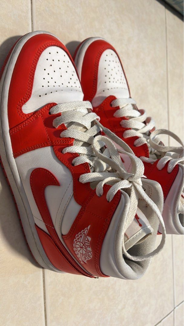 Air Jordans Red 1s Women s Fashion Footwear Sneakers on Carousell