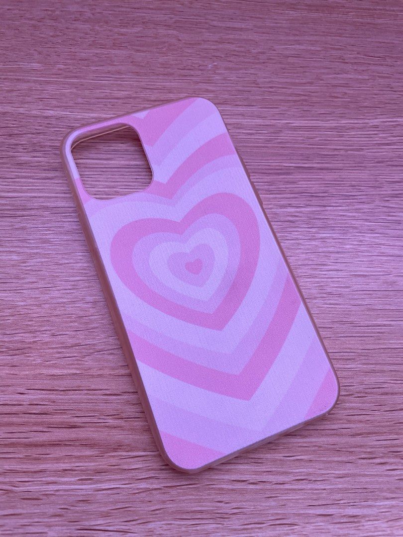 3D Heart Bubbles Pastel Pink Cute Trendy iPhone 12 Case Cover 