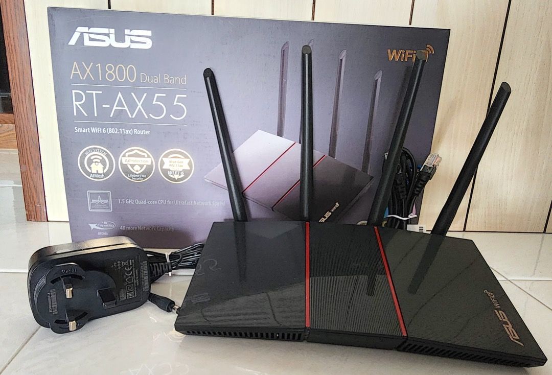 Router De Wi-Fi RT-AX55 Con Soporte MU-MIMO y OFDMA, Doble Banda, Color