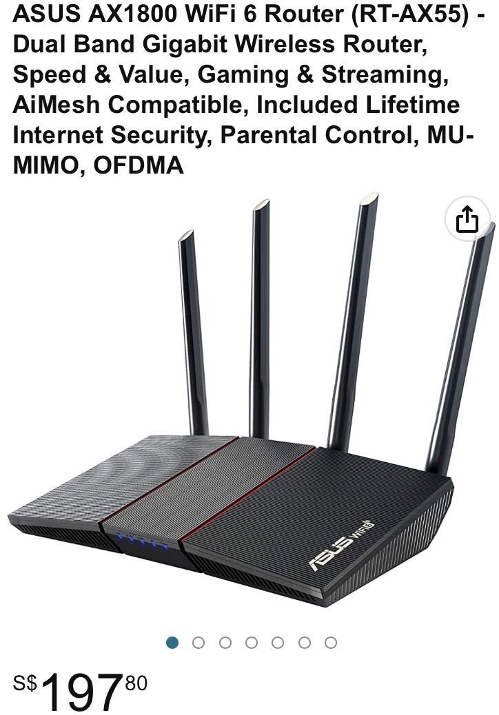 Asus Wifi 6 Router, TV & Home Appliances, Electrical, Adaptors ...