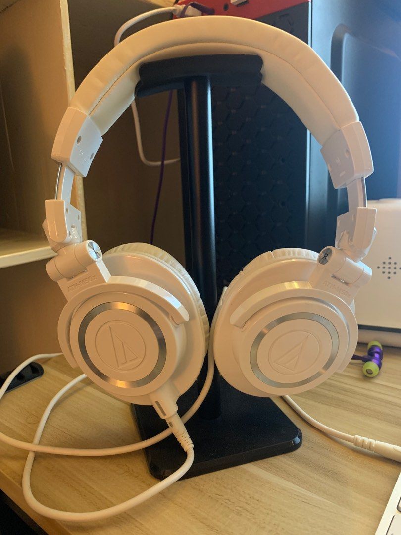 ATH M50X white, Audio, Headphones & Headsets on Carousell