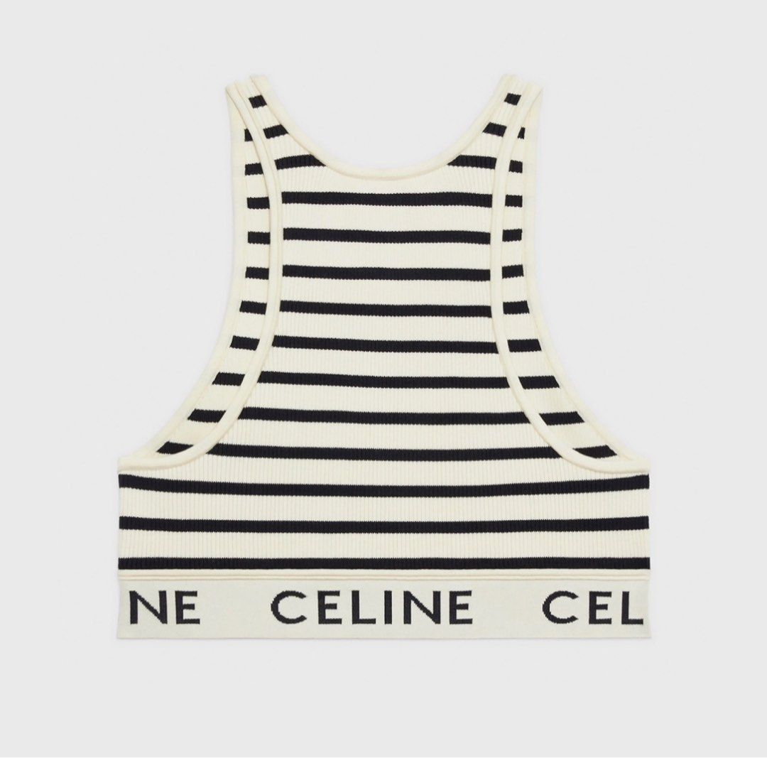 Celine mesh sports bra cream/navy 