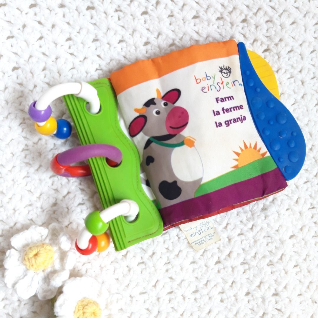 BABY EINSTEIN CLOTH BOOK (Category: Infant Playtime) located in Cavite. Submitted by threeA_lephantS (Listing ID 1218874702, Image 1). Description: BABY EINSTEIN CLOTH BOOK ☆ may sound po sa loob ng second page kapag pine-press [pot pot] ♡♡please do check all the photos attached to know more about other details on actual measurement, etiquette or tags if any, authenticity and condition of the items ♡♡ please let me know po and feel free na mag me