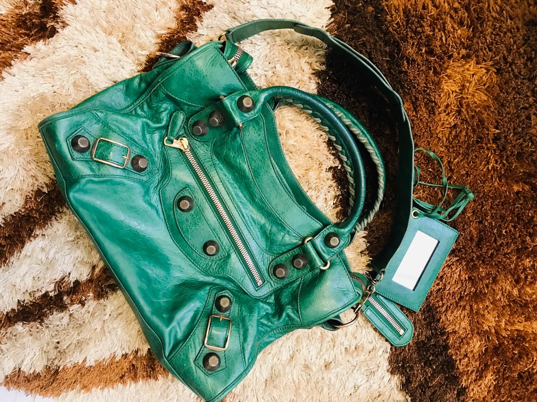 Balenciaga Motorcycle Bag Medium Authentic , Luxury, Bags & Wallets on