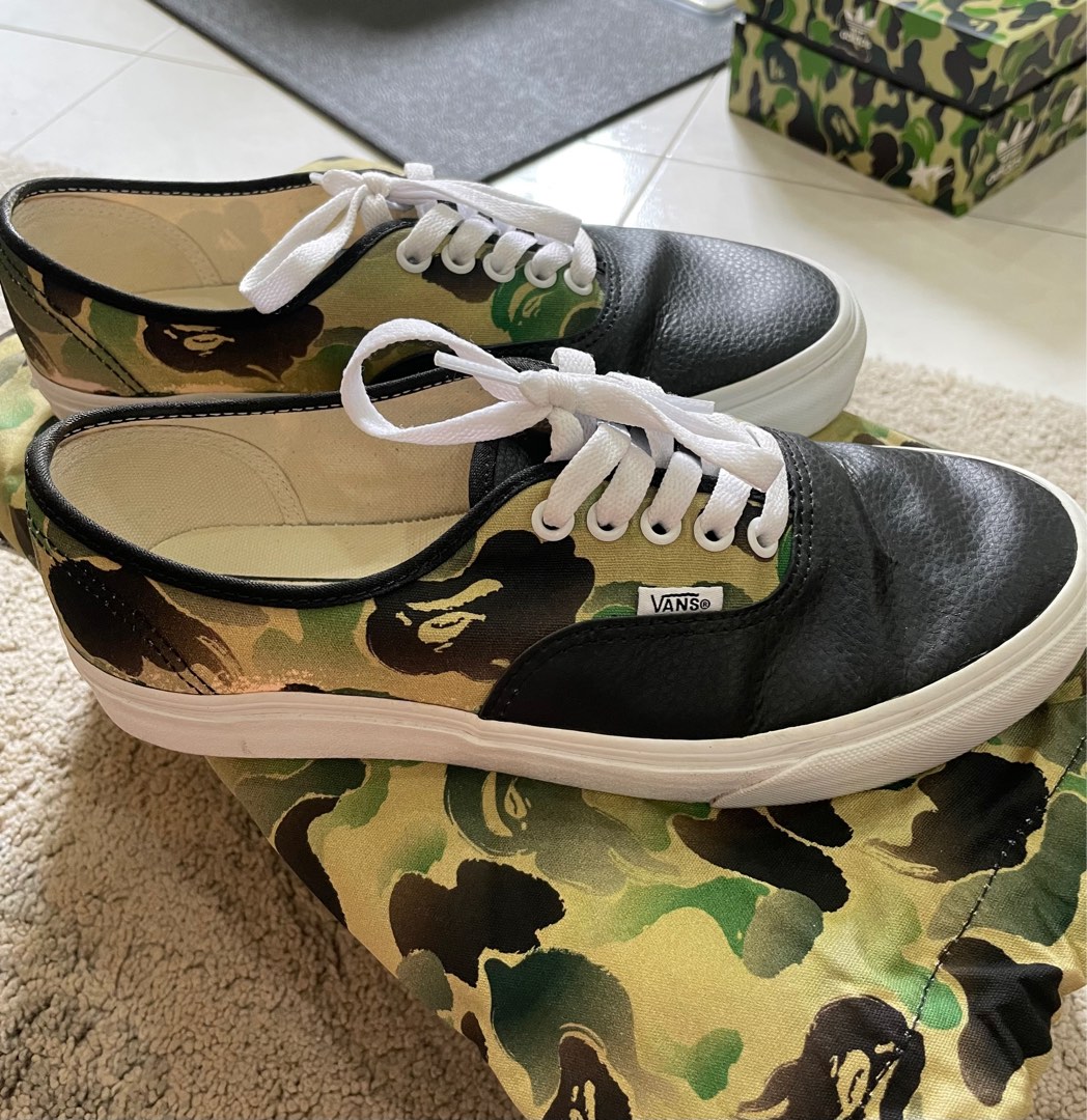 blue bape vans