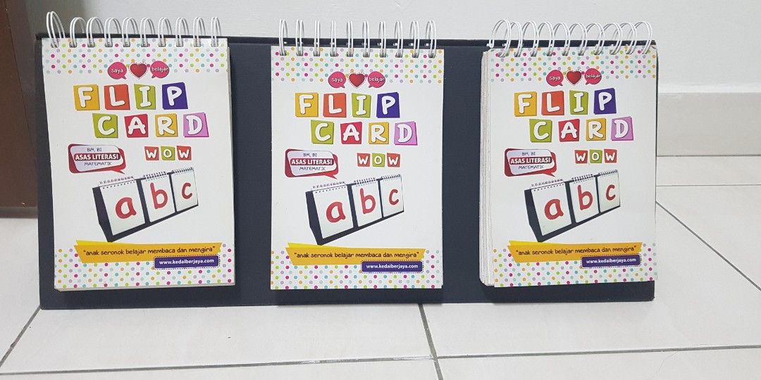 BIG Flash card flip card suku kata phonics mathematics, Hobbies & Toys