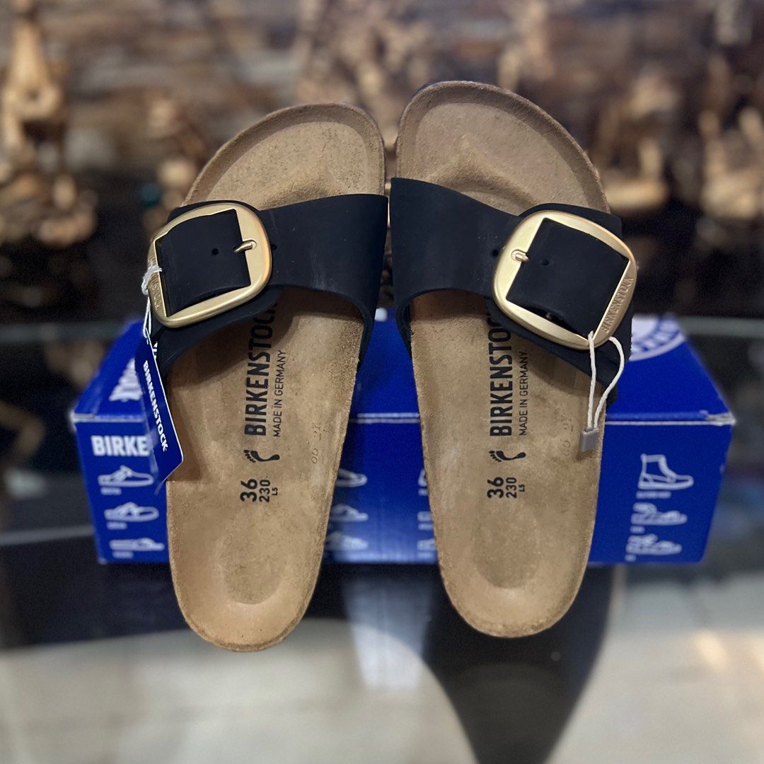 Birkenstock Madrid Big Buckle Black Nubuck Women s Fashion