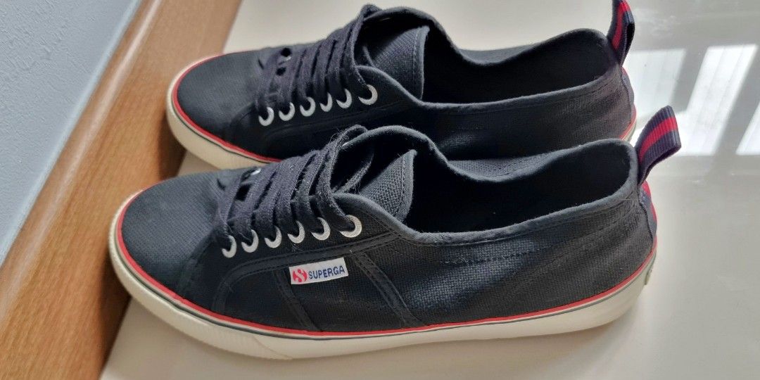 Black Red Superga Women s Fashion Footwear Sneakers on Carousell