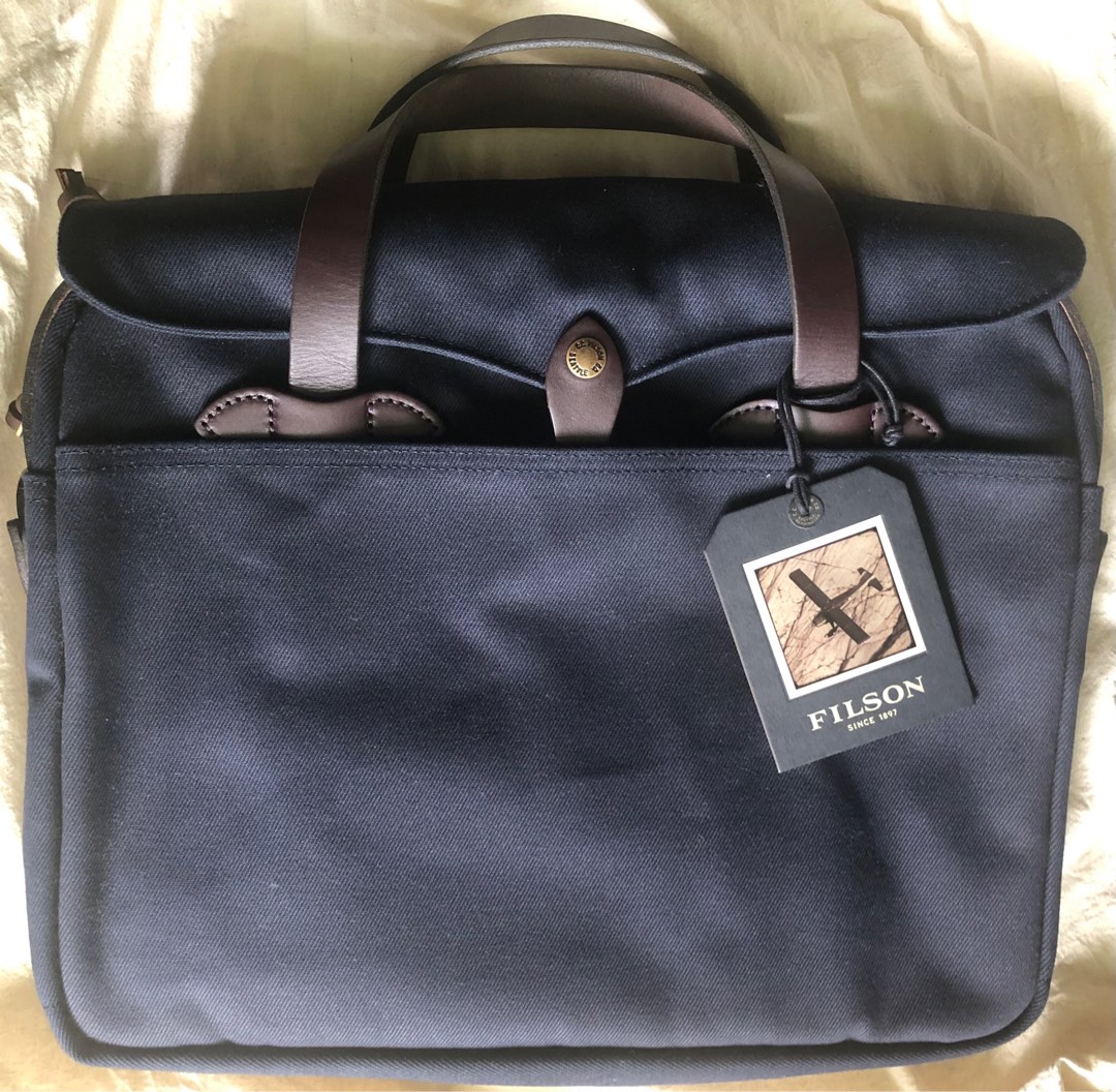 Brand New Filson Original Briefcase (Navy Blue), Men's Fashion, Bags
