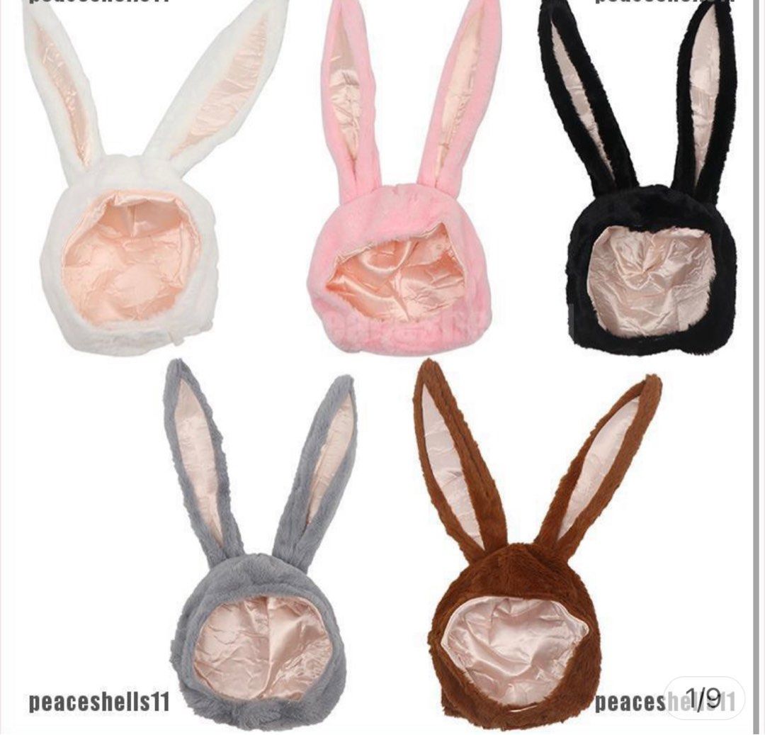 bunny/ rabbit ears hat cute plush newjeans style, Women's Fashion