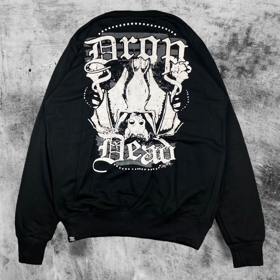 Cardigan Drop Dead Bat Hitam