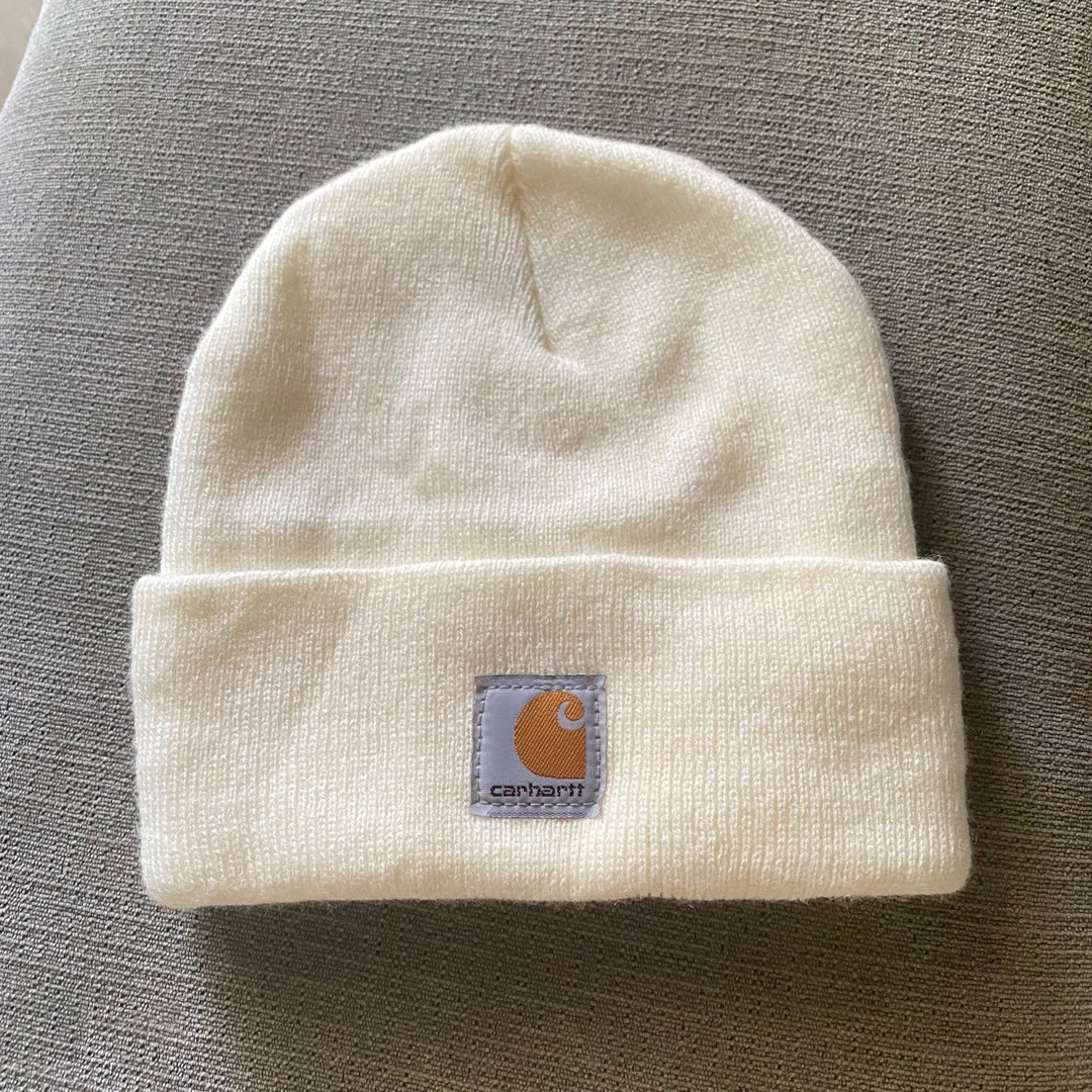 Cream carhartt beanie on sale