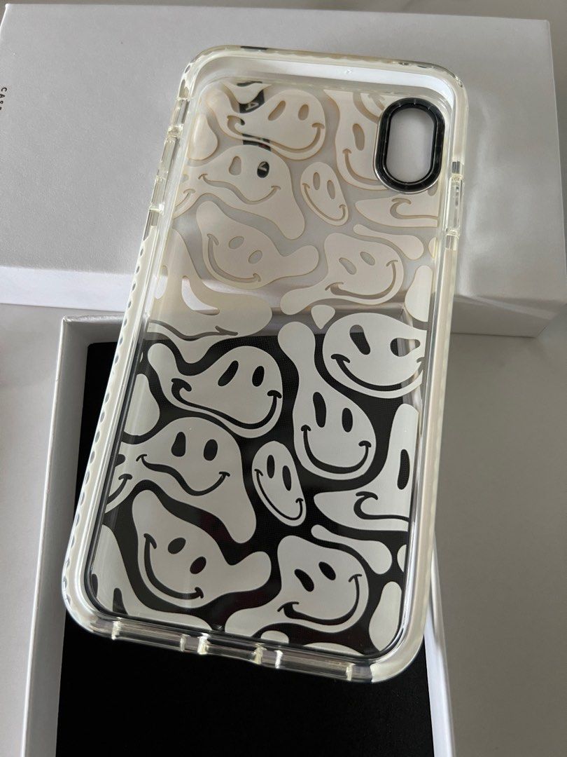Casetify smiley face case authentic iPhone XS, Mobile Phones & Gadgets
