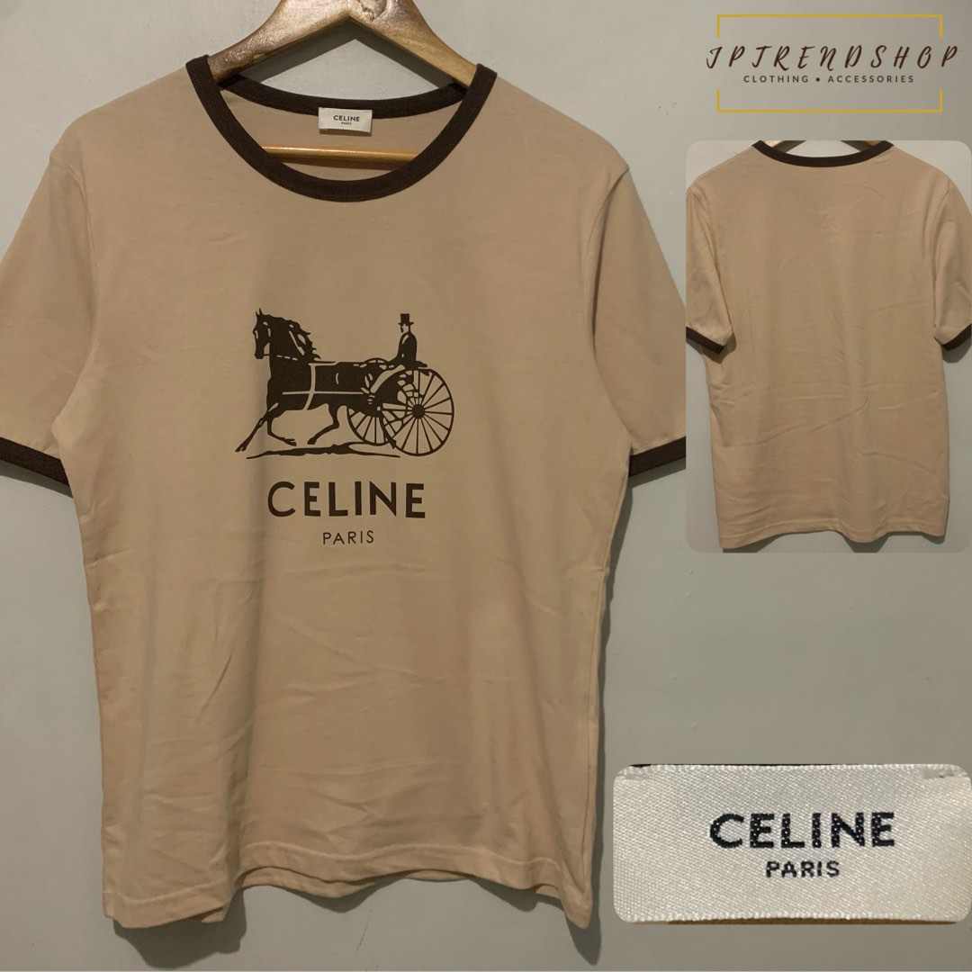 CELINE PARIS SULKY COTTON T SHIRT on Carousell