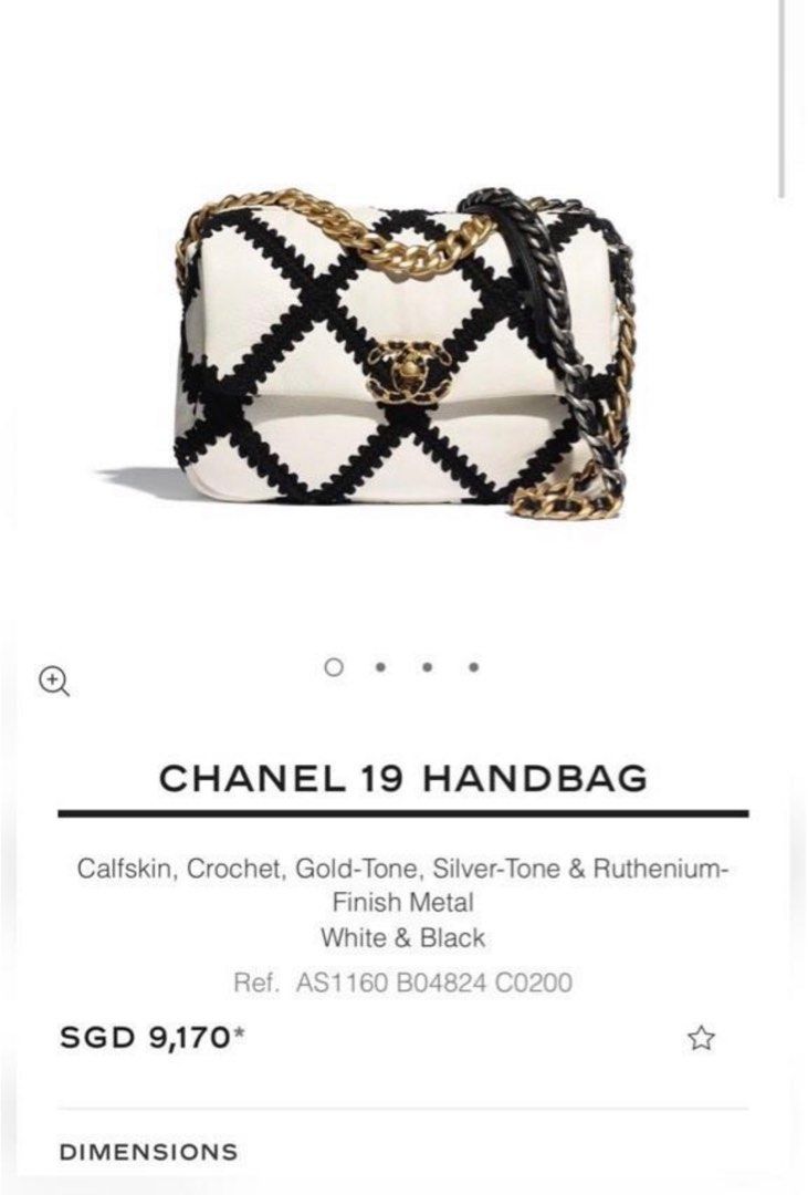 Chanel 19 small size, Luxury, Bags & Wallets on Carousell