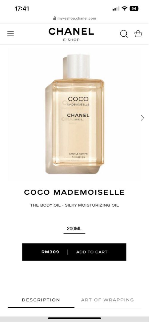 Chanel body oil price sales