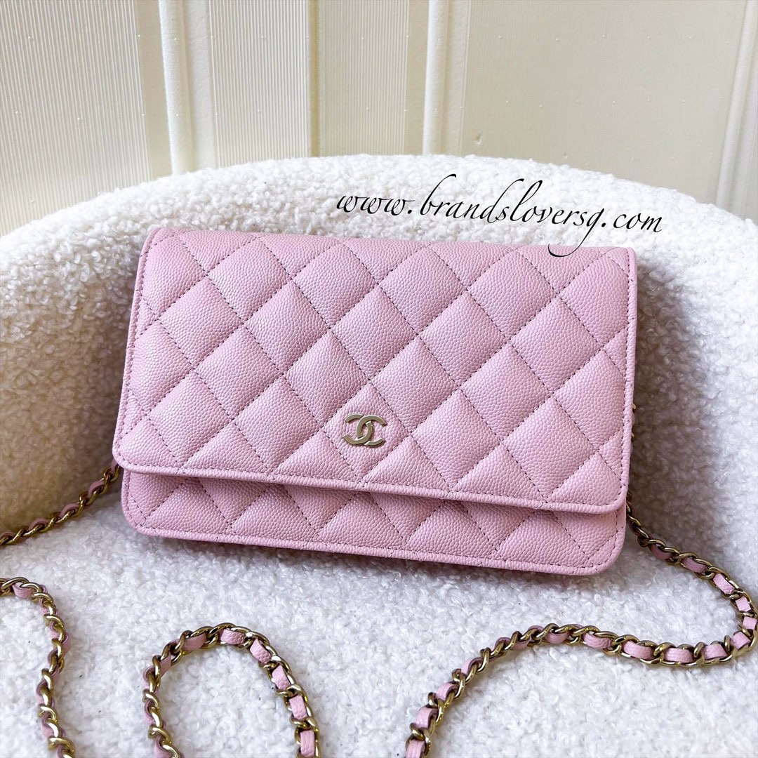 Chanel Classic Wallet on Chain WOC in 22B Pink Caviar LGHW, Luxury, Bags &  Wallets on Carousell