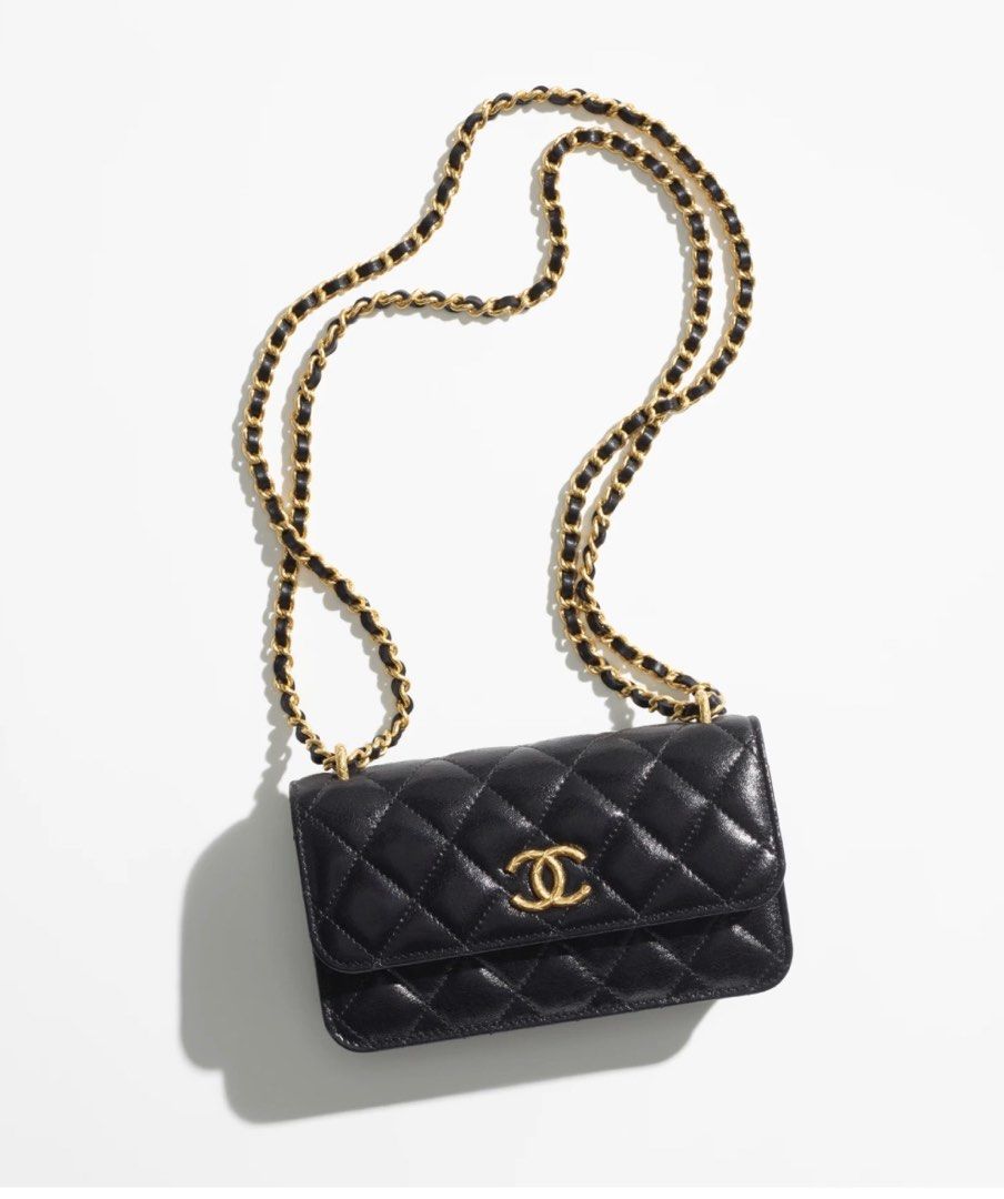 Chanel Flap Phone Holder with chain / Clutch with chain AP3106, full set  with receipt, 名牌, 手袋及銀包- Carousell