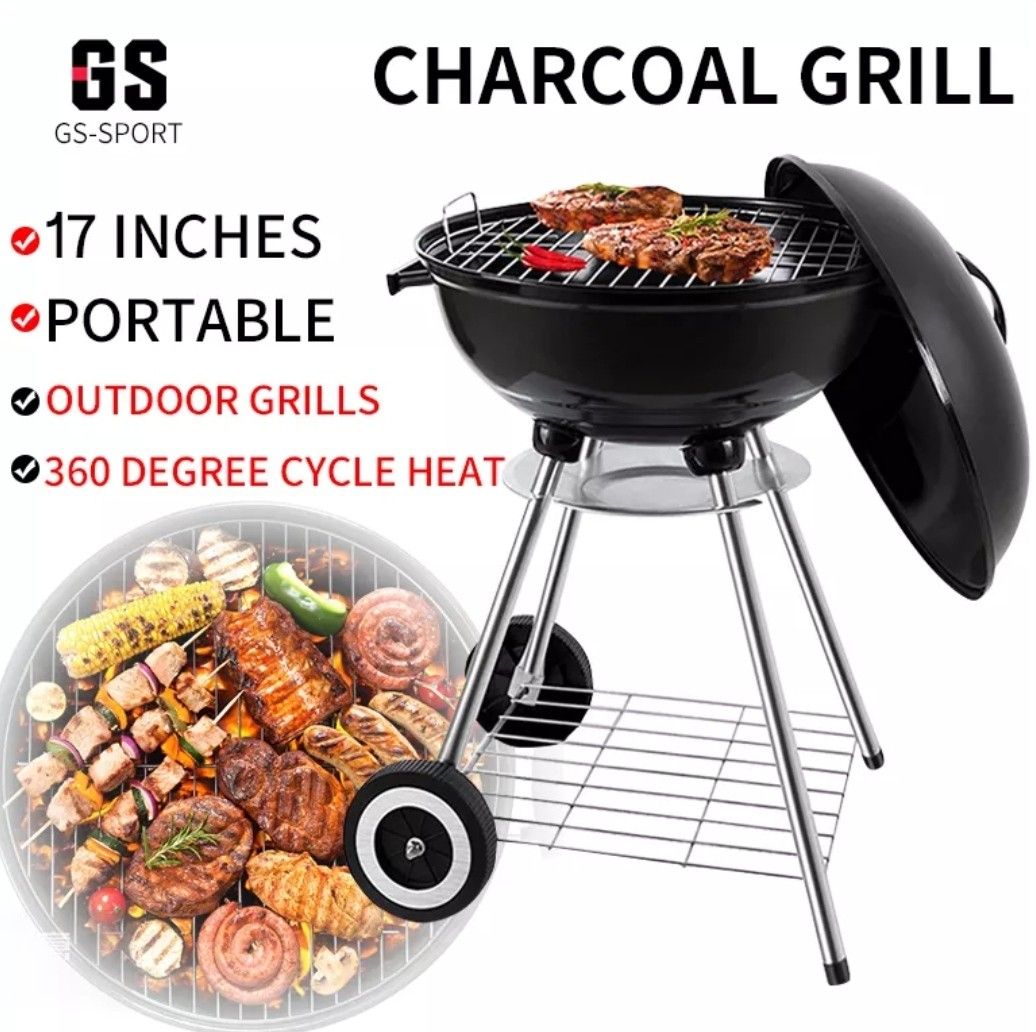 Charcoal Grill Outdoor Barbeque with stand on Carousell