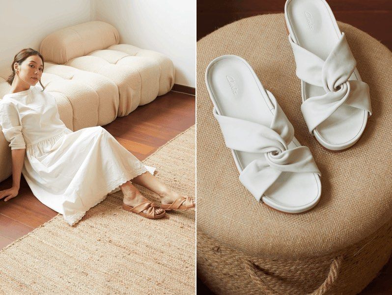 White on sale clark sandals