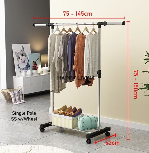 Clothes Drying Rack - Single Pole, Furniture & Home Living, Home ...