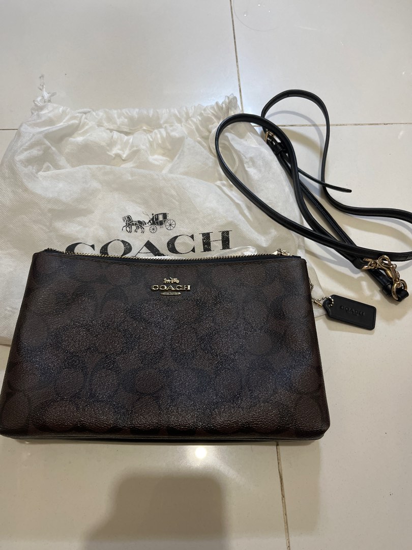 Coach double zip crossbody, Women's Fashion, Bags & Wallets, Crossbody