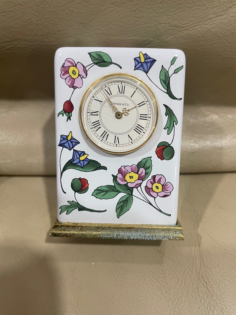 Cute halcyon days enamels clock sold by Tiffany & co., Furniture & Home ...