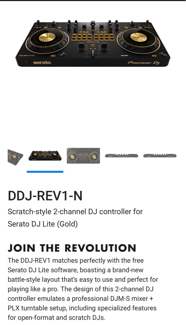 Ddj rev 1 n (gold edition), Audio, Other Audio Equipment on Carousell