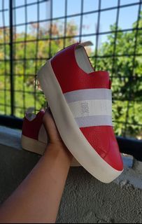 DIRK BIKKEMBERGS SPORT COUTURE LEATHER SLIP ON SNEAKERS