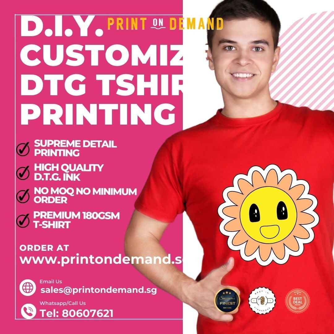 DIY Men Customized T Shirt Printing DTG With No MOQ Totebag Jersey Uniform Romper