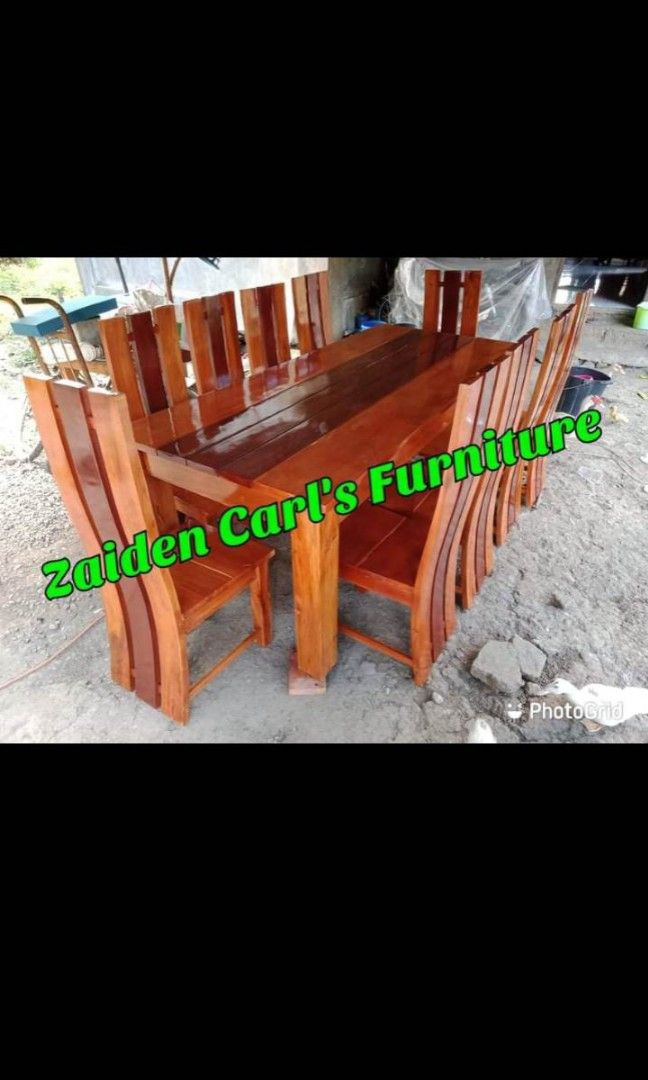 filipino made furniture dining set 8 seaters.table.3ftx6ft taas ng