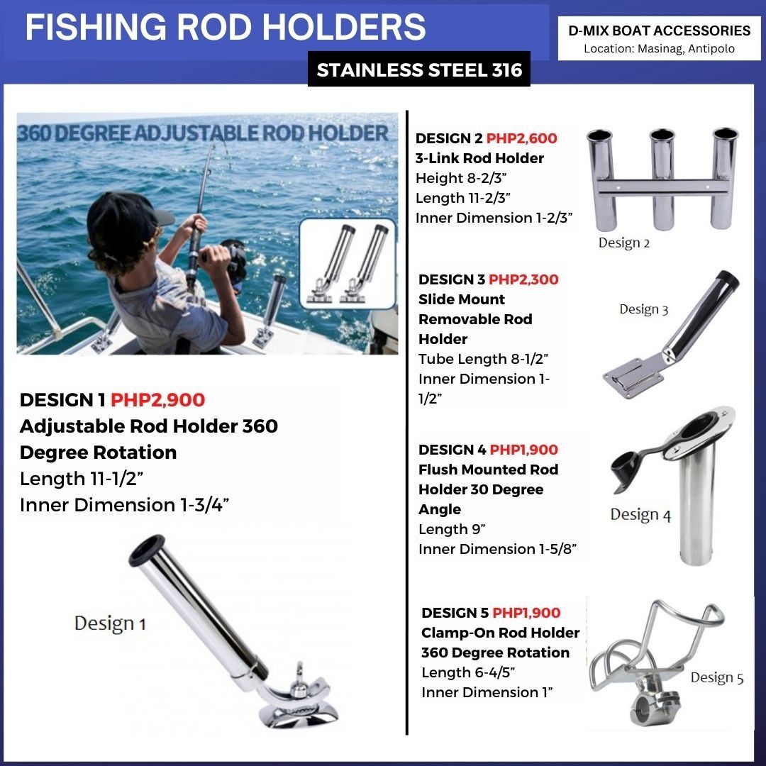 Fishing Rod Holders for Boats (Stainless Steel 316), Sports Equipment,  Fishing on Carousell