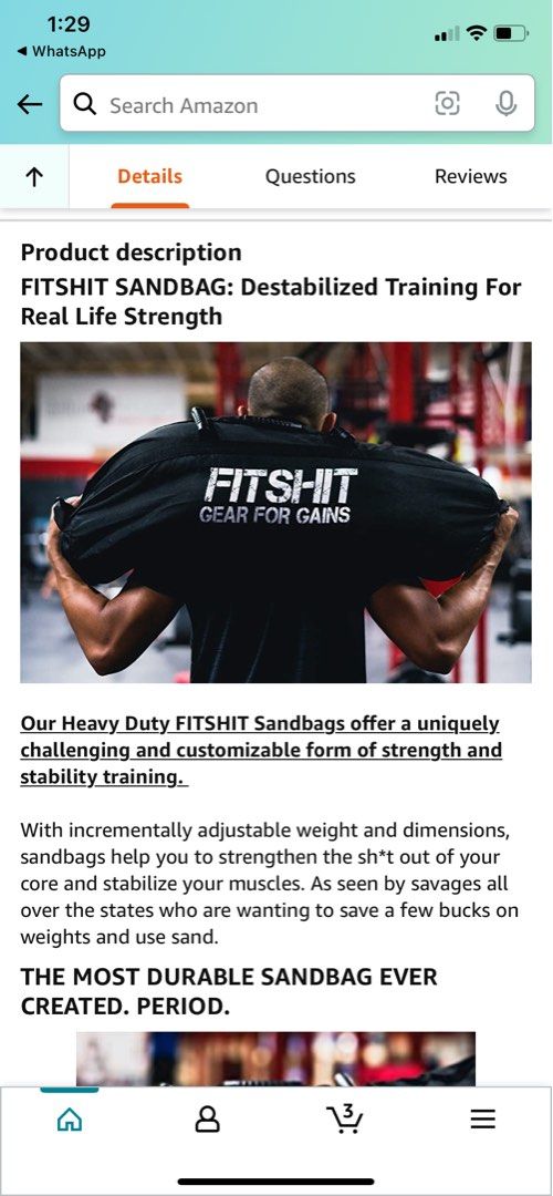 Fitshit sandbag discount